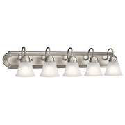 Kichler 5-Light Bath Vanity Light | Traditional Brushed Nickel | Bathroom Vanity | 36 x 8 x 8 in | Model 5339NIS