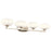 Kichler Pim 34in 4-Light Vanity Light | Mid-Century Modern Polished Nickel and Satin Etched Opal Glass | Bathroom Vanity | 34 x 6 x 8.5 in | Model 55026PN