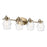Kichler Janiel 33.25in 4-Light Vanity Light | Classic Bronze Steel and Clear Glass | Bathroom Vanity Light | 33.25 x 10.25 x 7.75 in | Model 55040CLZ