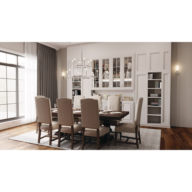 Kichler Truby 20.5in 2-Light Wall Sconce | Polished Nickel and Satin Etched Opal Glass | Bathroom Vanity & Hallway | W 20.5 x H 4.5 x | Model 55074PN