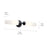 Kichler Truby 20.75in 2-Light Vanity Light | Modern Black Steel & Satin Etched Opal Glass | Bathroom Vanity Light | Damp Rated | Model 55074BK