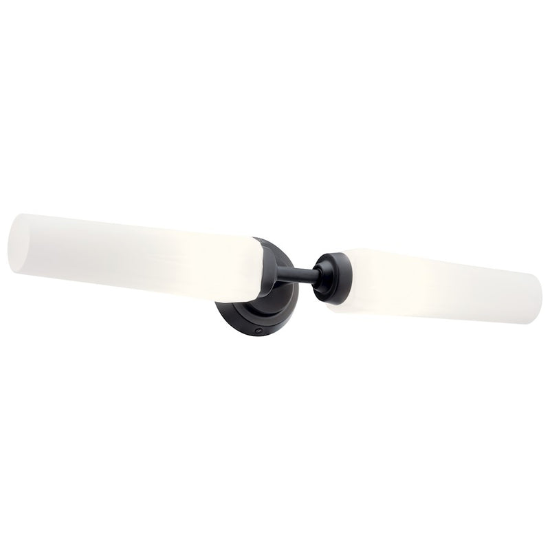 Kichler Truby 2 Light Bath Light, Satin Etched Cased Opal