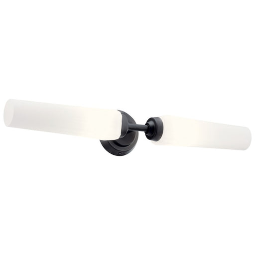 Kichler Truby 2 Light Bath Light, Satin Etched Cased Opal