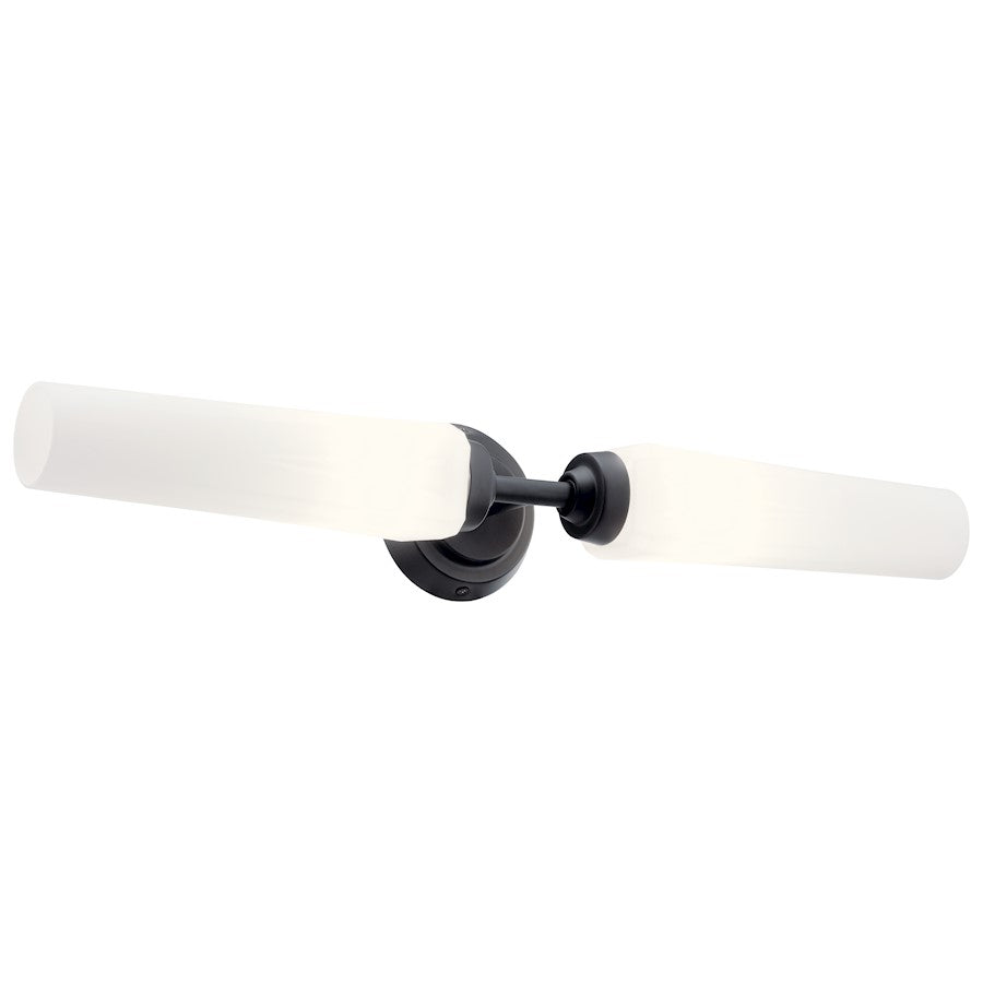 Kichler Truby 2 Light Bath Light, Satin Etched Cased Opal