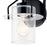 Kichler Everett 16in 2-Light Vanity Light | Industrial Black & Clear Glass | Bathroom Vanity Light | 75W Each, Incandescent, Damp Rated | Model 55078BK