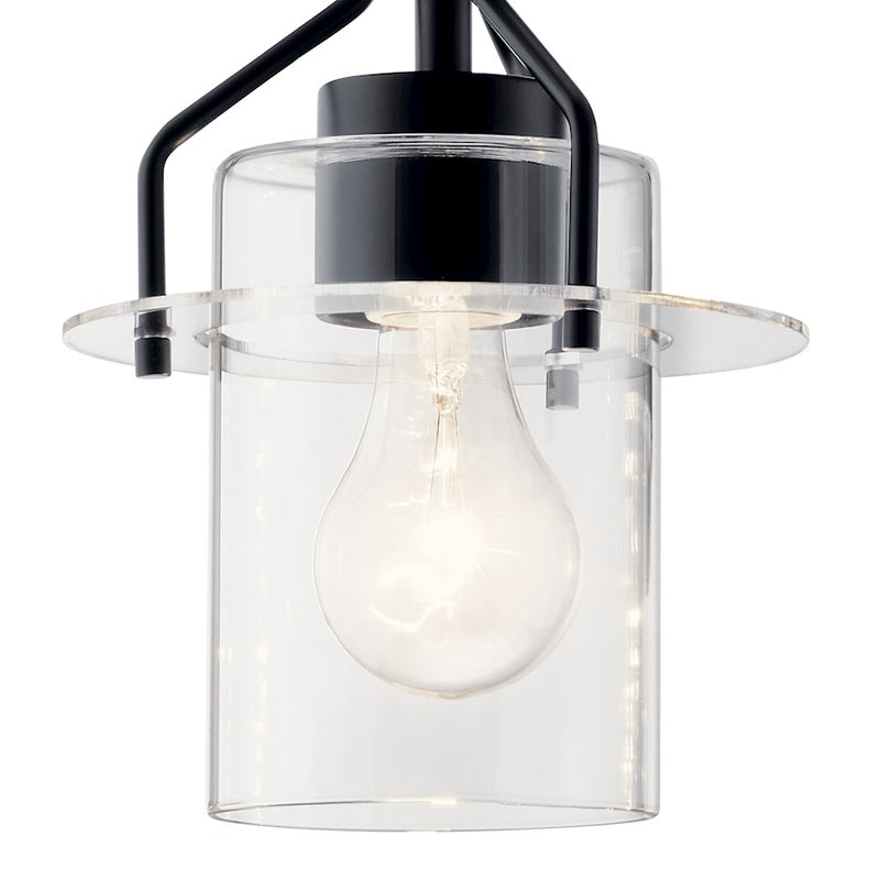 Kichler Everett 34in 4-Light Vanity Light | Brushed Brass Steel with Clear Glass | Bathroom Vanity & Powder Room Light | 4x75W A19 | Model 55080NBR