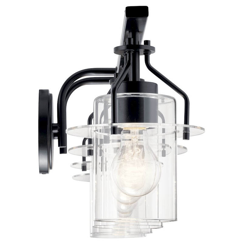 Kichler Everett 34in 4-Light Vanity Light | Brushed Brass Steel with Clear Glass | Bathroom Vanity & Powder Room Light | 4x75W A19 | Model 55080NBR