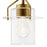 Kichler Everett 34in 4-Light Vanity Light | Brushed Brass Steel with Clear Glass | Bathroom Vanity & Powder Room Light | 4x75W A19 | Model 55080NBR