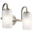 Kichler Kennewick 2-Light Bath Vanity | Traditional Brushed Nickel Steel | Bathroom Vanity & Powder Room | 13.25 x 6.75 x 9.75 in, Damp | Model 55086NI