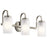 Kichler Kennewick 22.75in 3-Light Vanity Light | Traditional Brushed Nickel Steel and Etched Glass | Bathroom Vanity | 22.75 x 6.75 x 9.75 | Model 55087NI