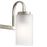 Kichler Kennewick 22.75in 3-Light Vanity Light | Traditional Brushed Nickel Steel and Etched Glass | Bathroom Vanity | 22.75 x 6.75 x 9.75 | Model 55087NI