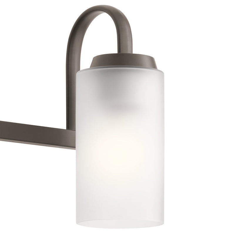 Kichler Kennewick 23in 3-Light Vanity Light | Traditional Olde Bronze Steel | Bathroom & Powder Room | 23 x 10 x 7 in | Model 55087OZ