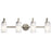 Kichler Kennewick 32in 4-Light Vanity Light | Brushed Nickel Steel & Clear Satin Etched Glass | Bathroom & Vanity Lighting | Model 55088NI