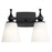 Kichler Cosabella 15in 2-Light Vanity Light | Soft Contemporary Black Steel and Etched White Glass | Bathroom Vanity | 15 x 10.25 x 6.5 in | Model 55091BK