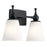 Kichler Cosabella 15in 2-Light Vanity Light | Soft Contemporary Black Steel and Etched White Glass | Bathroom Vanity | 15 x 10.25 x 6.5 in | Model 55091BK