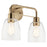 Kichler Meller 15in 2-Light Vanity Light | Industrial Champagne Bronze & Clear Glass | Bathroom & Powder Room Vanity Light | 2x 60W A19 | Model 55101CPZ