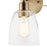 Kichler Meller 15in 2-Light Vanity Light | Industrial Champagne Bronze & Clear Glass | Bathroom & Powder Room Vanity Light | 2x 60W A19 | Model 55101CPZ