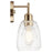 Kichler Meller 15in 2-Light Vanity Light | Industrial Champagne Bronze & Clear Glass | Bathroom & Powder Room Vanity Light | 2x 60W A19 | Model 55101CPZ
