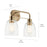 Kichler Meller 15in 2-Light Vanity Light | Industrial Champagne Bronze & Clear Glass | Bathroom & Powder Room Vanity Light | 2x 60W A19 | Model 55101CPZ