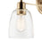 Kichler Meller 24in 3-Light Vanity Light | Industrial Champagne Bronze & Clear Glass | Bathroom & Powder Room Vanity | 60W Per Socket | Model 55102CPZ