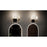 Kichler Harvan 15in 2-Light Vanity Light | Industrial Black Steel and Clear Ribbed Glass | Bathroom Vanity Light | 15 x 9.55 x 6.5 in | Model 55106BK