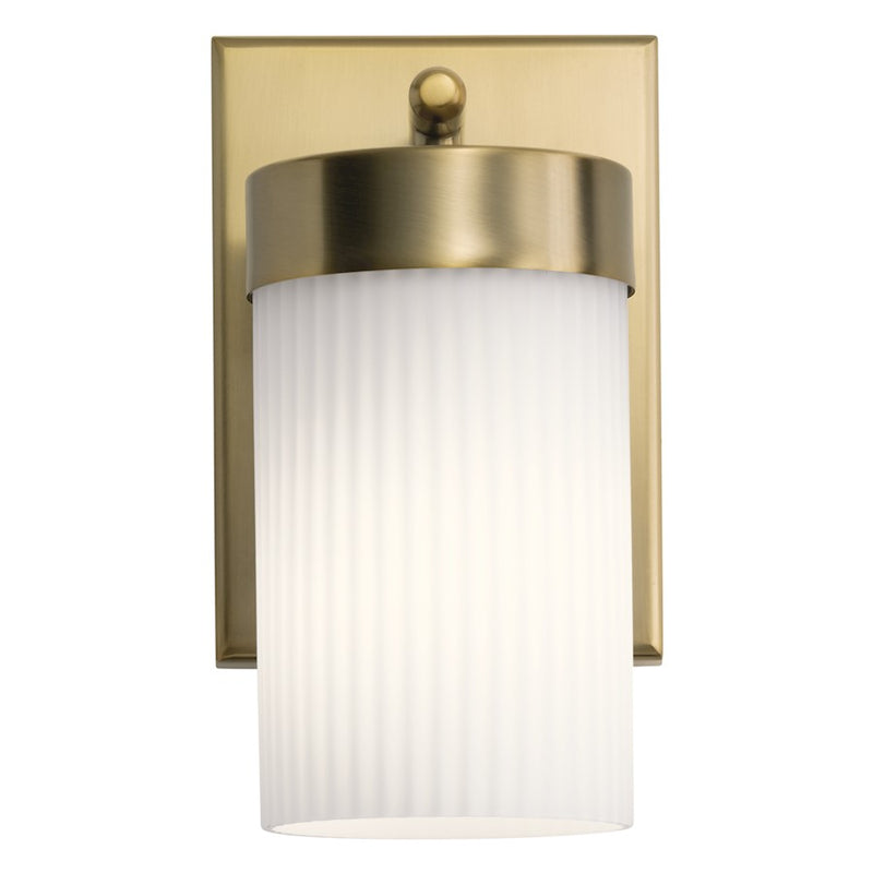 Kichler Ciona 1-Light Wall Sconce | Art Deco Polished Nickel Steel | Living Room & Hallway Accent | 5 x 9 in | Model 55110PN
