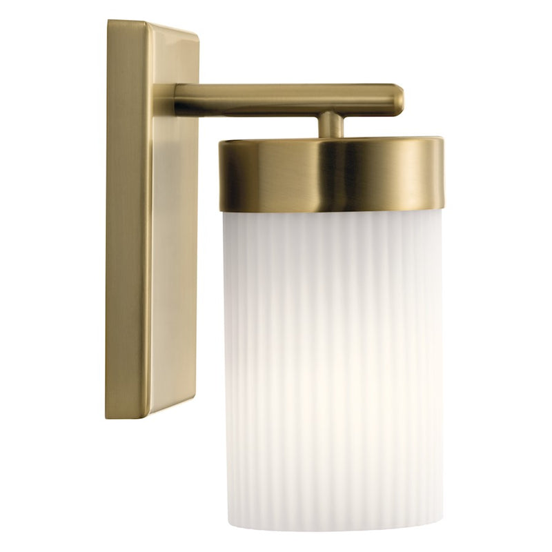 Kichler Ciona 1-Light Wall Sconce | Art Deco Polished Nickel Steel | Living Room & Hallway Accent | 5 x 9 in | Model 55110PN