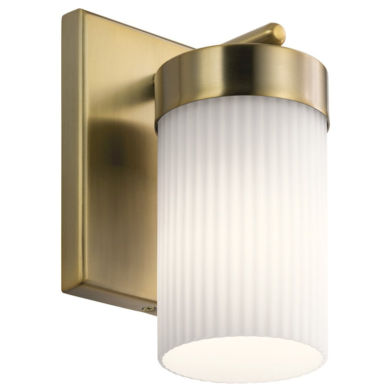 Kichler Ciona 1-Light Wall Sconce | Art Deco Polished Nickel Steel | Living Room & Hallway Accent | 5 x 9 in | Model 55110PN