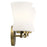 Kichler Brianne 24.5in 3-Light Vanity Light | Art Deco Brushed Natural Brass Steel and White Glass | Bathroom Vanity | 24.5 x 9.5 x 5.75 | Model 55117BNB