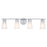 Kichler Stamos 4-Light Vanity Light | Modern Brushed Nickel & Satin Etched Glass | Bathroom Vanity Light | 4 x 60W Incandescent, Damp Rated | Model 55122NI