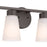 Kichler Stamos 4-Light Vanity Light | Modern Brushed Nickel & Satin Etched Glass | Bathroom Vanity Light | 4 x 60W Incandescent, Damp Rated | Model 55122NI