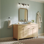 Kichler Stamos 31.25in 4-Light Vanity Light | Modern Olde Bronze Steel and Clear Satin Etched Glass | Bathroom Vanity | 31.25 x 8.25 in | Model 55122OZCLR