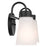 Kichler Erma 2-Light Bath Vanity Light | Industrial Black Steel & Glass | Bathroom & Powder Room Vanity Light | 2x60W Incandescent, 120V | Model 55125BK