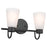 Kichler Erma 2-Light Bath Vanity Light | Industrial Black Steel & Glass | Bathroom & Powder Room Vanity Light | 2x60W Incandescent, 120V | Model 55125BK