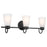 Kichler Erma 23in 3-Light Vanity Light | Black Steel & Glass | Bathroom & Powder Room Vanity Light | 180W Max, Incandescent, Damp Rated | Model 55126BK