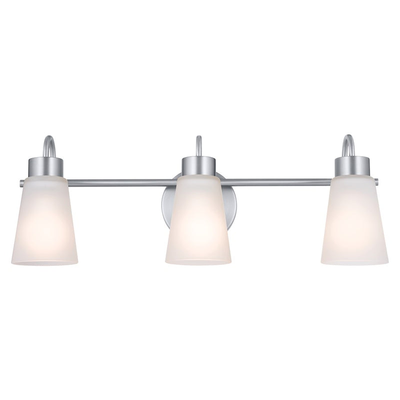 Kichler Erma 3-Light Bath Vanity Light | Traditional Olde Bronze Steel and Glass Shades | Bathroom & Powder Room | 23 x 6 x 8.5 in | Model 55126OZ