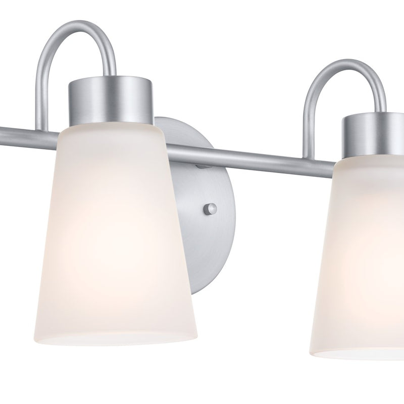 Kichler Erma 32.5in 4-Light Vanity Light | Traditional Olde Bronze and Glass | Bathroom Vanity | 32.5 x 8.5 x 6 in | Model 55127OZ