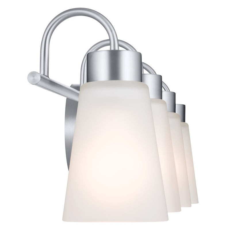 Kichler Erma 32.5in 4-Light Vanity Light | Traditional Olde Bronze and Glass | Bathroom Vanity | 32.5 x 8.5 x 6 in | Model 55127OZ