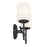 Kichler Ali 14in 2-Light Vanity Light | Black Steel & Satin Etched Opal Glass | Bathroom & Powder Room Light | Damp Rated, Dimmable | Model 55141BK
