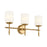 Kichler Ali 23in 3-Light Bath Vanity Light | Traditional Brushed Natural Brass with Opal Glass | Powder Room & Primary Bathroom Light | Model 55142BNB