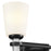 Kichler Rosalind 14.25in 2-Light Bath Vanity | Traditional Black Steel | Satin Etched Opal Glass | Bathroom Vanity Light | Damp Rated | Model 55146BK
