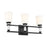 Kichler Rosalind 24in 3-Light Vanity Light | Traditional Black Steel with Satin Etched Opal | Bathroom & Powder Room Light | Model 55147BK