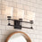 Kichler Rosalind 24in 3-Light Vanity Light | Traditional Black Steel with Satin Etched Opal | Bathroom & Powder Room Light | Model 55147BK