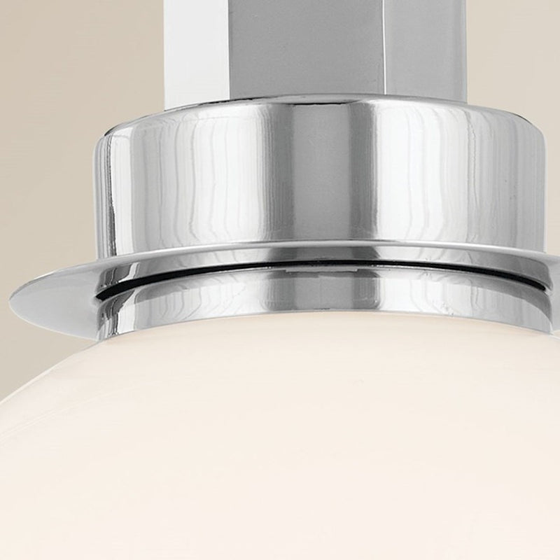 Kichler Hex 12in 1-Light Wall Sconce | Champagne Bronze and Opal Glass | Living Room & Bedroom | 5.75 x 11.5 x 9 in | Model 55149CPZ