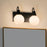 Kichler Hex 14in 2-Light Vanity | Soft Modern Black Steel & Opal Glass | Bathroom Vanity Light | 120V, 2 x 60W Candelabra, Dimmable | Model 55150BK