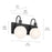Kichler Hex 14in 2-Light Vanity | Soft Modern Black Steel & Opal Glass | Bathroom Vanity Light | 120V, 2 x 60W Candelabra, Dimmable | Model 55150BK