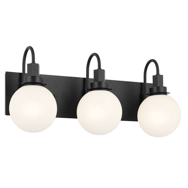 Kichler Hex 23in 3-Light Vanity | Soft Modern Champagne Bronze and Opal Glass | Bathroom Vanity | 22.75 x 10.25 in | Model 55151CPZ