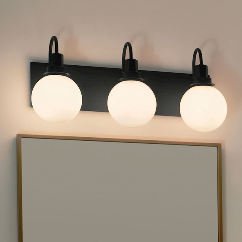 Kichler Hex 23in 3-Light Vanity | Soft Modern Champagne Bronze and Opal Glass | Bathroom Vanity | 22.75 x 10.25 in | Model 55151CPZ