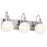 Kichler Hex 23in Wide 3-Light Vanity | Soft Modern Black Steel & Opal Glass | Bathroom Vanity & Damp-Rated Light | Dimmable, 3 E12 | Model 55151BK
