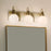 Kichler Hex 23in Wide 3-Light Vanity | Soft Modern Black Steel & Opal Glass | Bathroom Vanity & Damp-Rated Light | Dimmable, 3 E12 | Model 55151BK